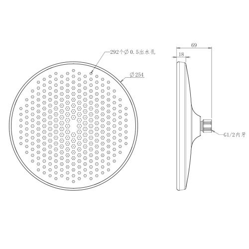 Верхний душ Savol SK-DP06 черный - фото 3