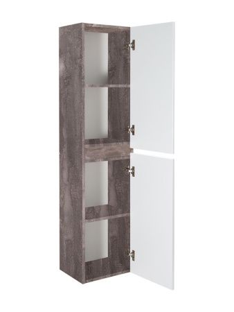 Шкаф-пенал RUNO Модена 00-00001422 35х30х150 подвесной цвет серый