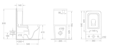 Унитаз-компакт напольный с бачком Iberica Blanca Toledo IB.TLD.121.1B1 белый с сиденьем микролифт безободковый каскадный смыв