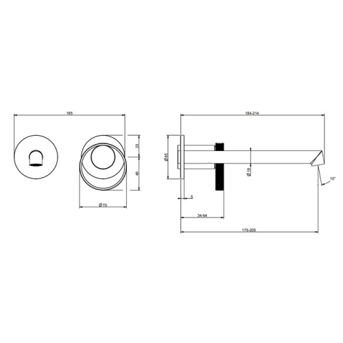 Смеситель Gessi Anello 63383#031 встраиваемый в стену хром без термостата (внешняя часть) - фото 2