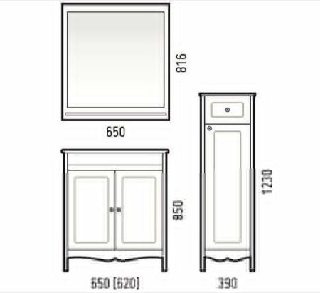 Тумба под раковину Corozo Блюз SD-00000030 60х50 напольная цвет белый