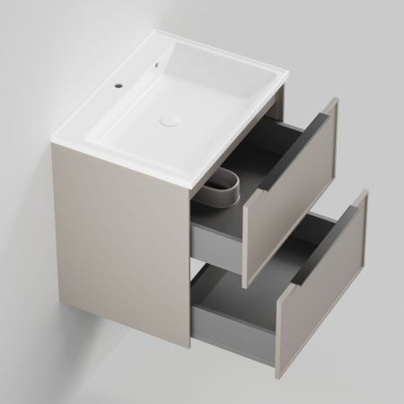 Тумба с раковиной La Fenice SIMPLA TWIN NFNC-01-SIM-C-60-2-3-60 60х50 подвесная цвет бежевый