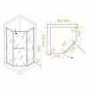Душевой уголок RGW Hotel 350608499-14 90х90 стекло прозрачное профиль черный без поддона