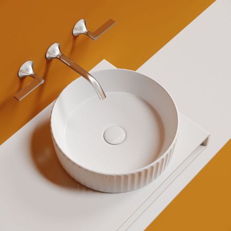 Раковина из сантехнического фарфора Ceramica Nova ELEMENT CN6057 40х40 накладная цвет белый без отверстий под смеситель