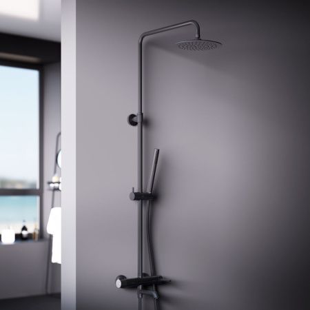 Душевая стойка Damixa Scandinavian Pure 936740300 настенная цвет черный
