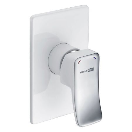 Смеситель для душа Wasserkraft Aller 1060 WHITE 10651W встраиваемый в стену белый/хром