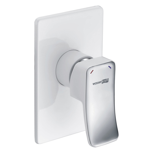 Смеситель для душа WasserKRAFT Aller 1060 WHITE 10651W встраиваемый белый/хром - фото 4