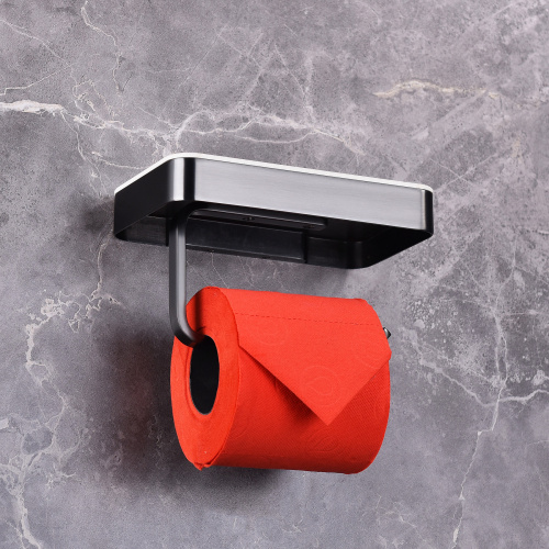 Бумагодержатель ABBER Westen AA1730B черный матовый - фото 2