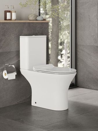 Унитаз напольный с бачком Orange C01-000W белый с сиденьем микролифт душевой смыв