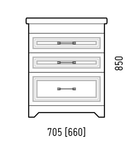 Тумба под раковину Corozo Каролина SD-00000923 66х43х83 - фото 2