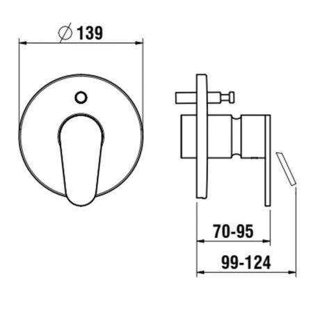 Смеситель для душа Laufen The New Classic HF900589100000 встраиваемый в стену хром
