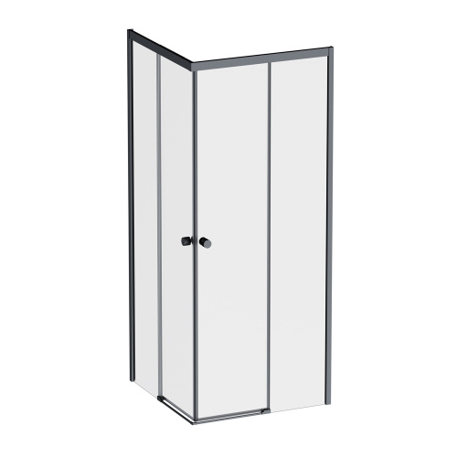 Душевой уголок Am.Pm X-joy W94G-403-8080-BТ1К 79х79 стекло прозрачное профиль черный матовый - фото 2