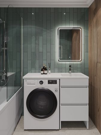 Тумба с раковиной Orange Sistema ST-110TUW+RAR 110х50 напольная цвет белый