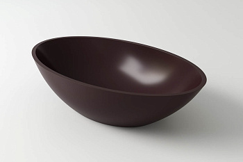 Раковина из искусственного камня Holbi DIONE 1.02.006.11.3 59х36 накладная цвет коричневый