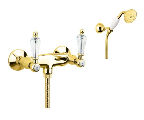 Смеситель для ванны и душа Fiore 08OO0602 настенный золото - фото 2
