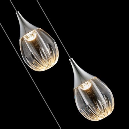 Светильник подвесной Delight Collection Stilla (Стилла) MD24001004-3A chrome/clear