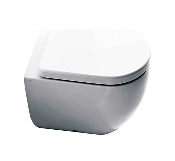 Чаша унитаза приставная Kerasan Flo 311201 цвет белый без сиденья безободковая каскадный смыв