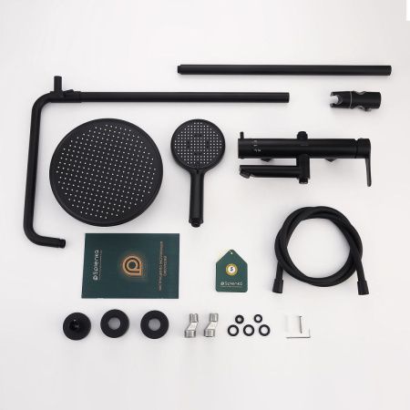 Душевая стойка Splenka S223.24.06 настенная цвет черный