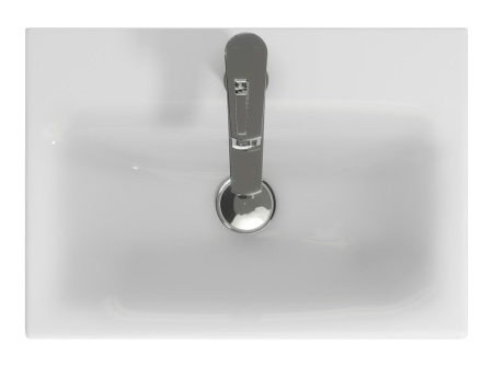 Раковина мебельная керамическая Cersanit Moduo Slim 50 UM-MOD50SL/1 50х40 накладная цвет белый 1 отверстие под смеситель