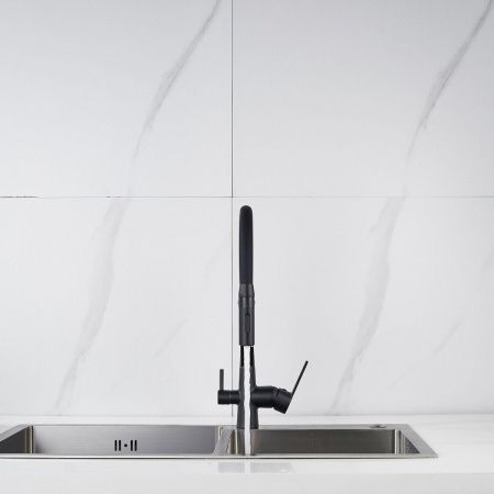 Смеситель для кухни Shevanik S278H на мойку черный