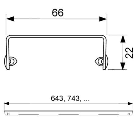Решетка для слива Tece TECEdrainline 600741