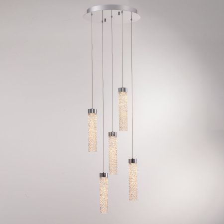 Светильник подвесной Delight Collection MD24030028-5A chrome/clear