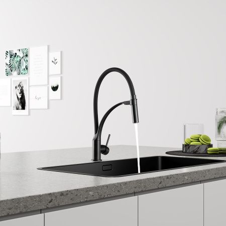 Смеситель для кухни LeMark Soul LM6007BL на мойку черный