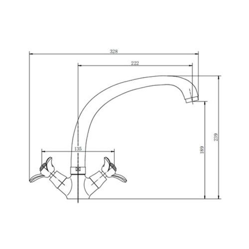 Смеситель для кухни Fashun A4212 на мойку хром - фото 3
