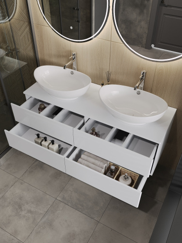 Тумба с раковиной Orange Otto Ot-130TuMDF+G56 130х45х62 - фото 5