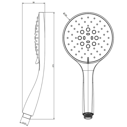 Душевая лейка Gessi Emporio Emporio shower 14376#031 круглая - фото 2