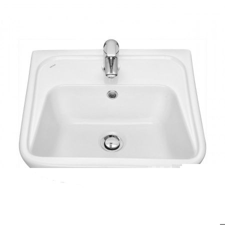 Раковина из сантехнического фарфора Santek Лонги 1WH501753 50х40 подвесная цвет белый 1 отверстие под смеситель