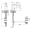 Смеситель Gessi Rettangolo K 53001#031 на раковину хром