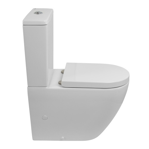 Унитаз напольный с бачком BelBagno SFERA-TOR BB2141CP-TOR/BB2141T/BB865SC белый с сиденьем микролифт безободковый смыв торнадо - фото 4