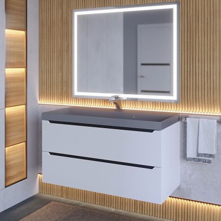 Тумба с раковиной Uperwood Tanos-Classic Quartz 3930421703 100х50 цвет белый