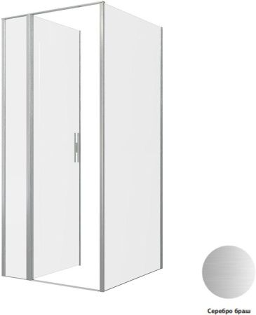 Душевой уголок Allen Brau Priority 3.31026.BA + 3.31047.BA 100х90 стекло прозрачное профиль серебро без поддона