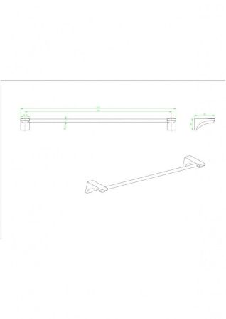 Полотенцедержатель CeramaLux Monelli 70008