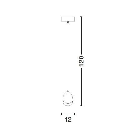 Светильник подвесной Delight Collection Terrene (Террене) MD13003023-1A chrome