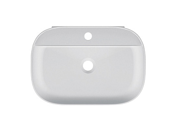 Раковина из санфаянса Scarabeo Glam 1802 56х38 накладная цвет белый