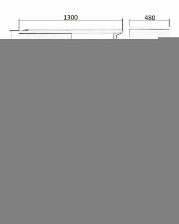 Тумба с раковиной Orange Sistema ST-70TUW+RAL 130х50 напольная цвет белый