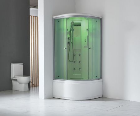 Душевая кабина Timo Standart T-5502LГ/М-T-CT55-T-CH/C 120х85 асимметричная с крышей ориентация левая