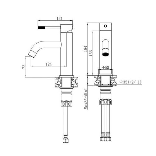Смеситель Voda VSL26B на раковину черный - фото 3