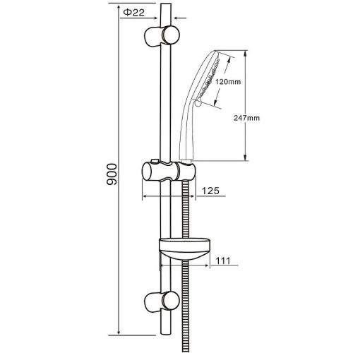 Душевой гарнитур Orange O-Shower OS906cr настенный  хром - фото 4