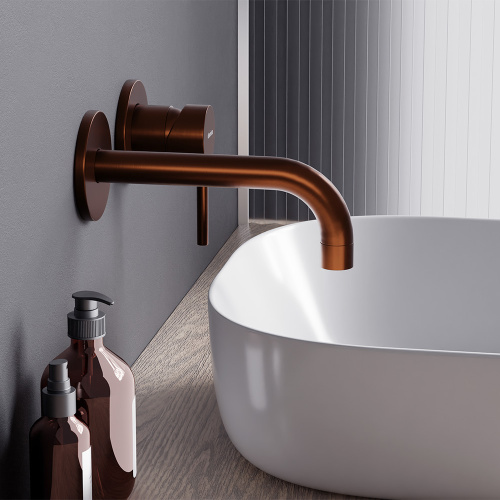 Смеситель Damixa Scandinavian Pure 360260500 встраиваемый в стену розовое золото без термостата - фото 3