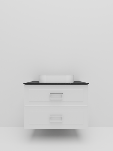 Тумба со столешницей La Fenice CUBO TWIN NFNC-01-CUB-B-80-2-3-GB 80х62х49 подвесная цвет белый - фото 2