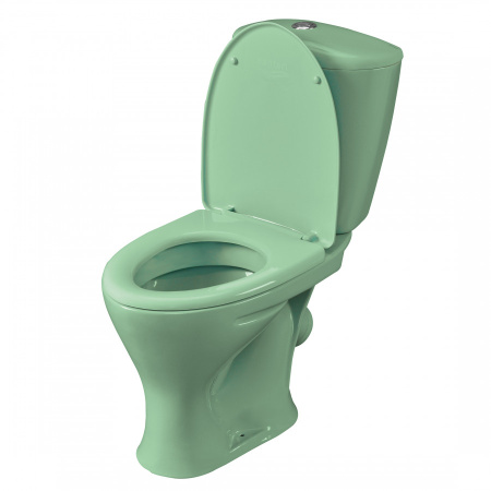 Унитаз-компакт напольный с бачком Santeri Версия 1P4015S0400BF салатовый с сиденьем каскадный смыв
