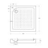 Душевой поддон акриловый BelBagno TRAY-BB-A-90-15-W 90х90 белый с ножками