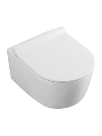 Унитаз подвесной Agger AT05100 белый с сиденьем микролифт каскадный смыв