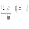 Смеситель для раковины Gessi Habito 70488#706 встраиваемый в стену черный