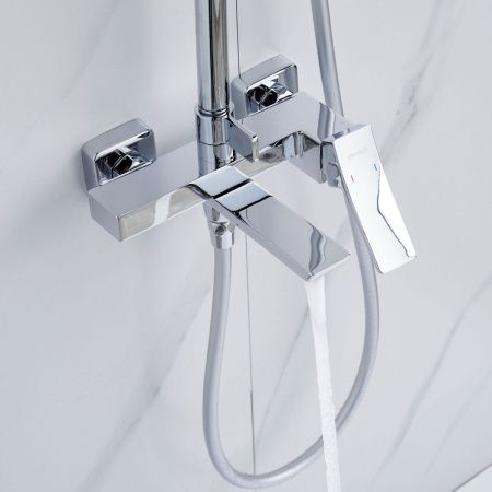 Душевая стойка Shevanik S4436 настенная цвет хром