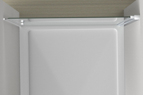 Душевая дверь Vincea Alpha VDP-3AL750MT 75х195 стекло текстурное профиль хром глянцевый - фото 3